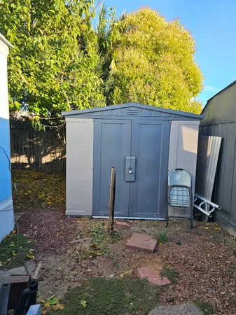 a backyard of a house
