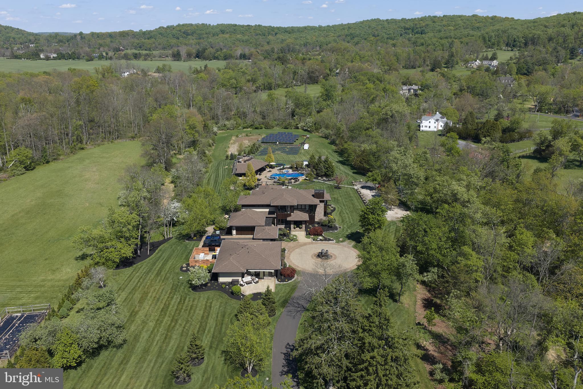 48 Street Road New Hope, PA 18938 - Photo 112 of 119 a aerial view of a house with a lake view