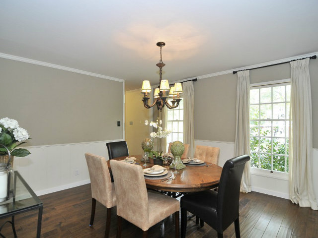 95 Reservoir Road Atherton, CA 94027 - Photo 3 of 10 a view of a dining room with furniture window and wooden floor