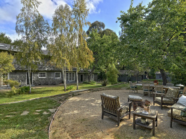 95 Reservoir Road Atherton, CA 94027 - Photo 9 of 10 a view of a house with backyard and sitting area