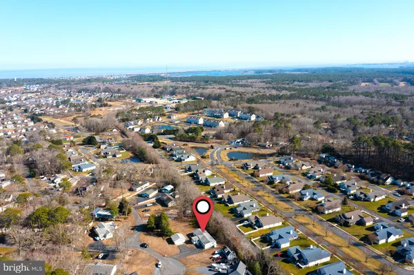 an aerial view of multiple house