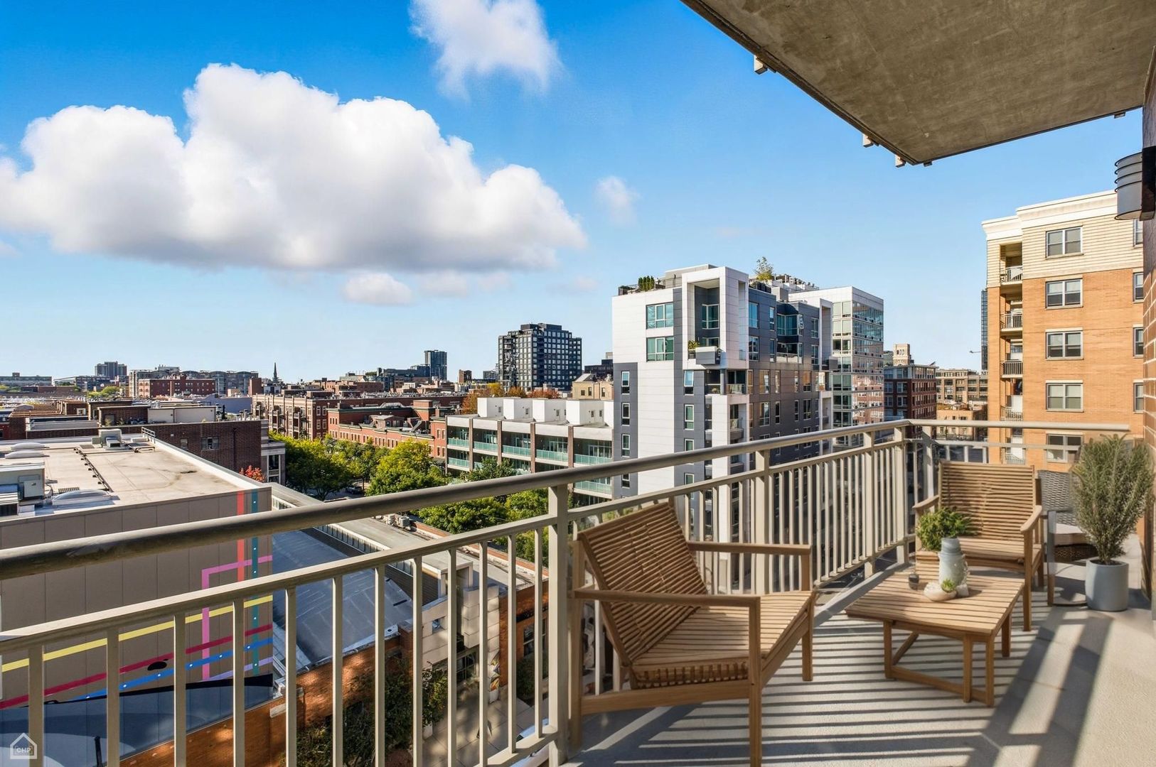 111 South Morgan Street, Unit 701 Chicago, IL 60607 - Photo 11 of 11 a view of a balcony with wooden floor