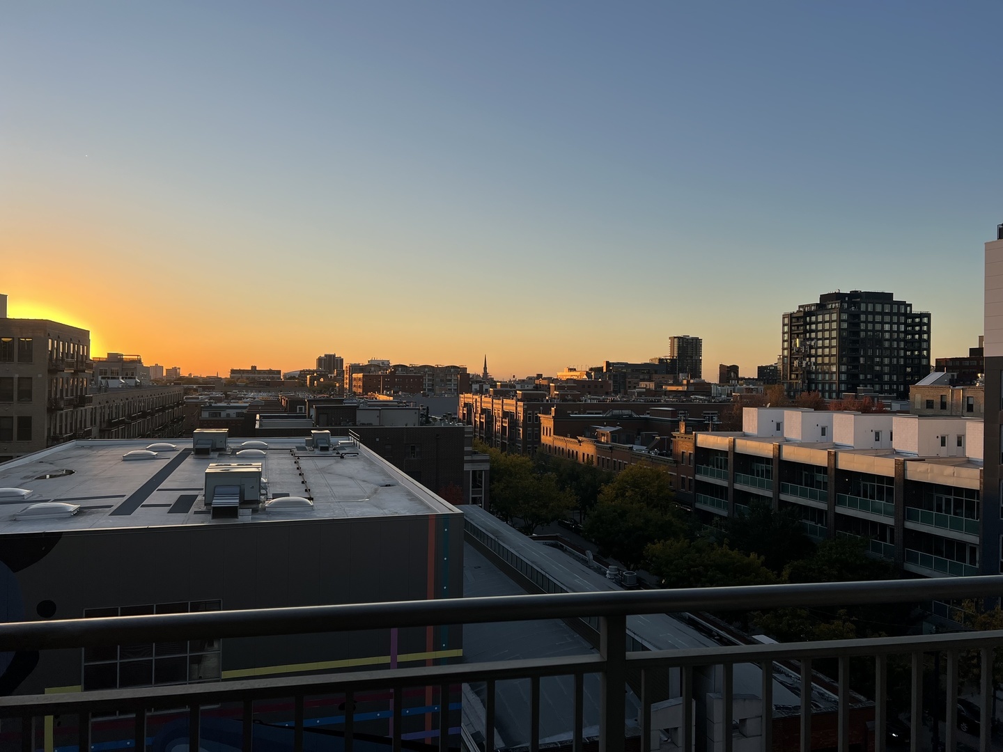 111 South Morgan Street, Unit 701 Chicago, IL 60607 - Photo 10 of 11 a view of a balcony with an outdoor space