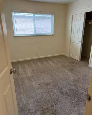 an empty room with a window