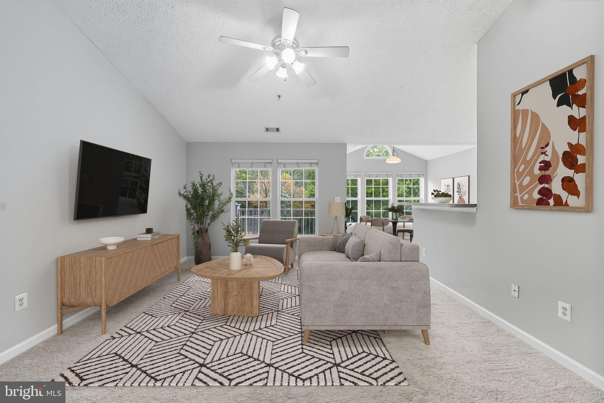 25910 Ridge Manor Drive, Unit 1000L Damascus, MD 20872 - Photo 13 of 51 Living Room - Virtually Staged