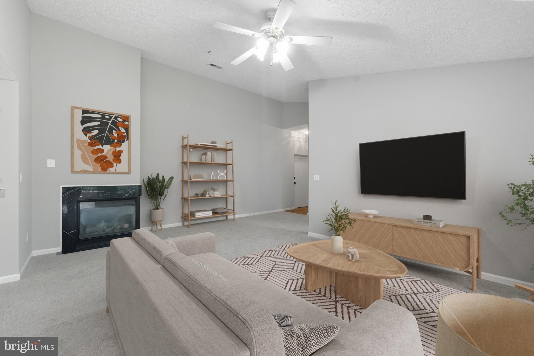 25910 Ridge Manor Drive, Unit 1000L Damascus, MD 20872 - Photo 9 of 51 Living Room - Virtually Staged