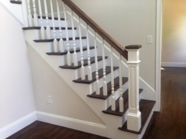 344 River Road Andover, MA 01810 - Photo 6 of 13 a view of staircase with white walls and wooden floor