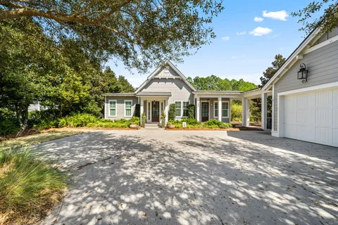 a house view with a garden space