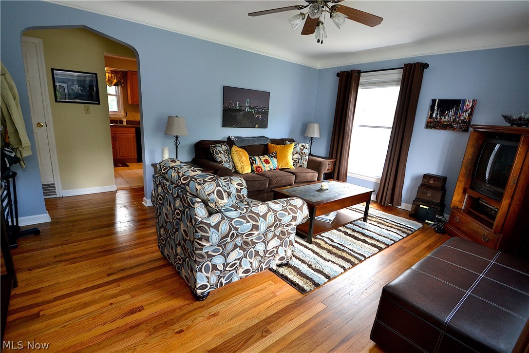 1263 Irene Road Lyndhurst, OH 44124 - Photo 2 of 26 Welcoming family room with amazing hardwood floors!