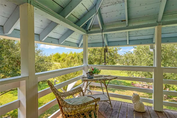 a view of a two chair in the balcony