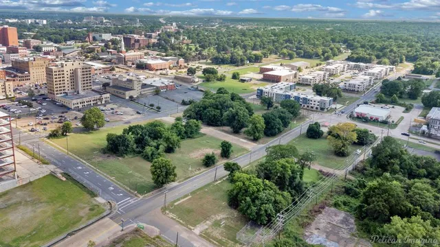an aerial view of multiple house
