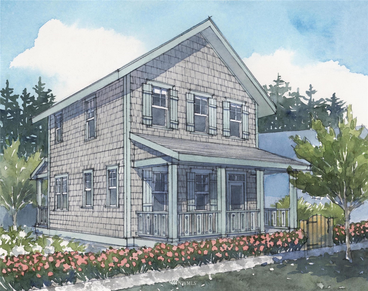 a front view of a house