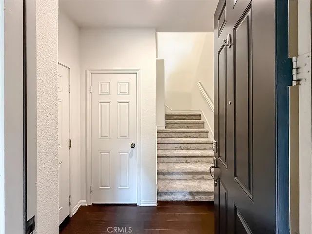 a view of a bathroom with staircase