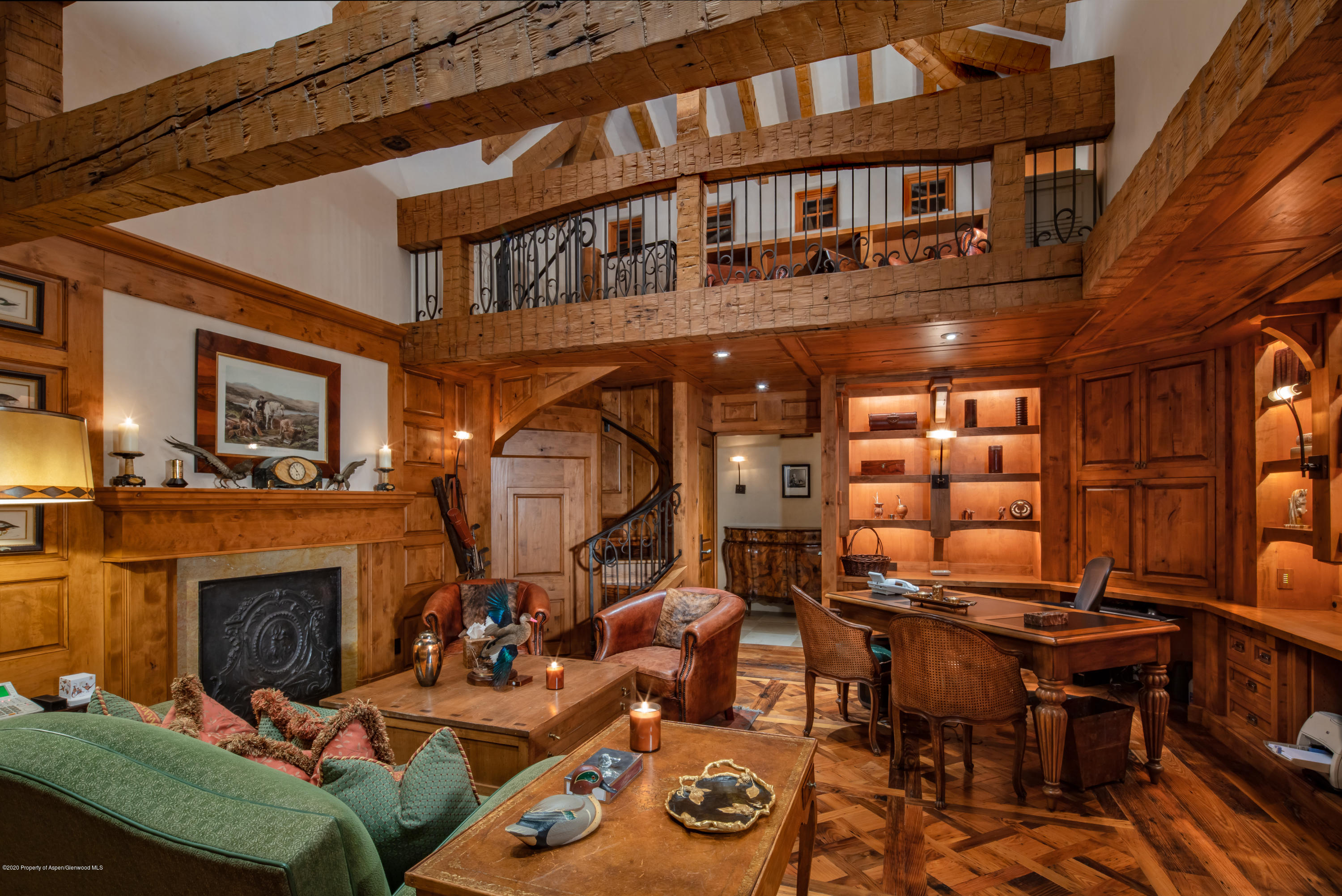 835 Red Mountain Road Aspen, CO 81612 - Photo 10 of 24 a view of a patio with couches table and chairs with wooden floor