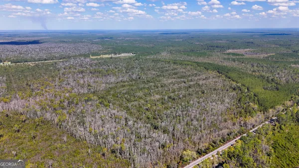 a view of a yard next to a building