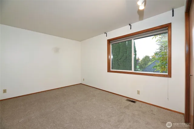 an empty room with a window