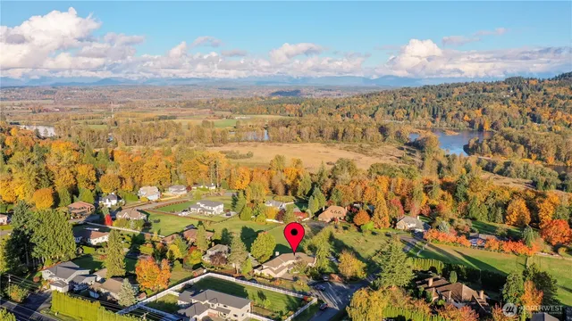an aerial view of multiple house