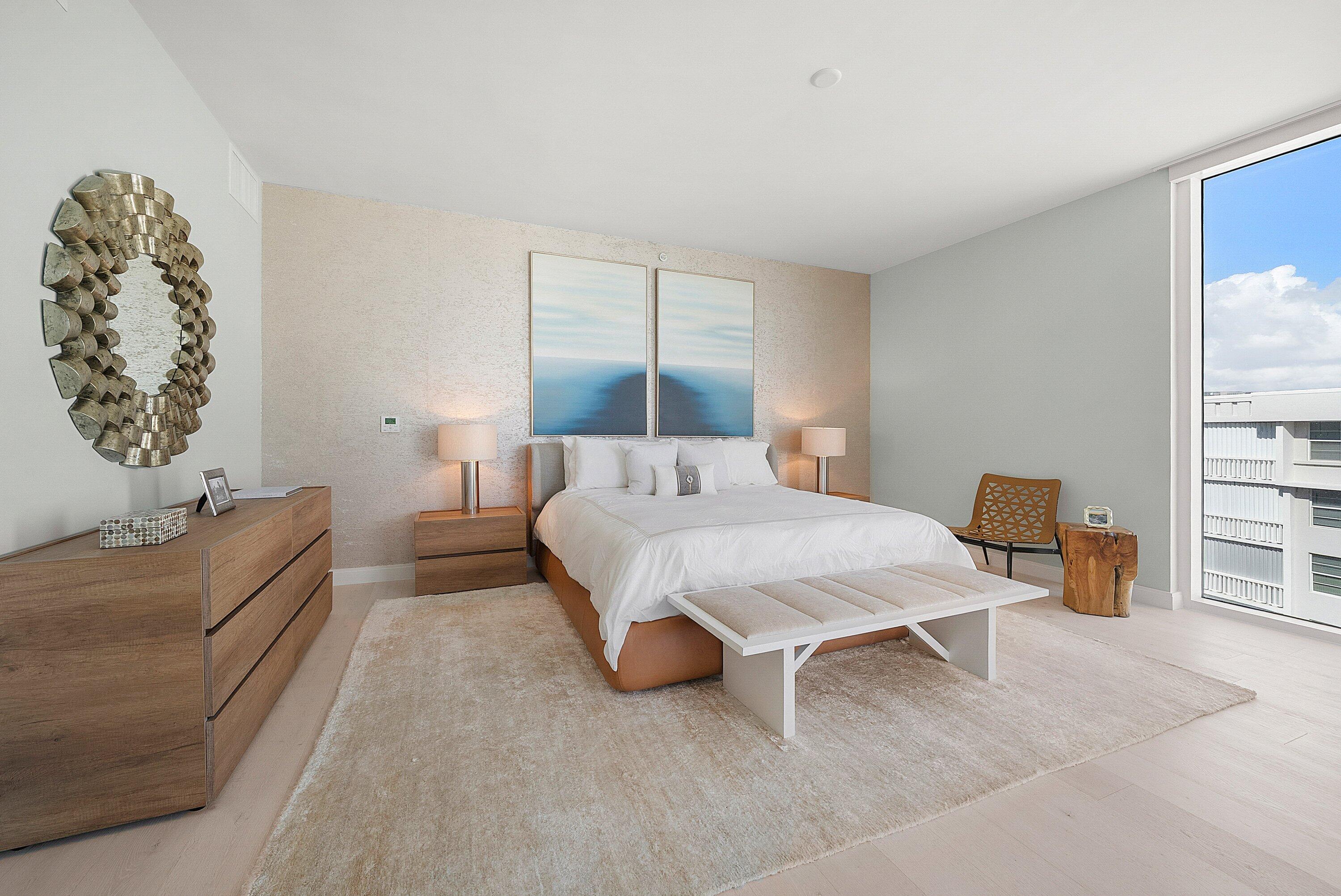 3550 South Ocean Boulevard, Unit 7C South Palm Beach, FL 33480 - Photo 19 of 66 a bedroom with a bed and window