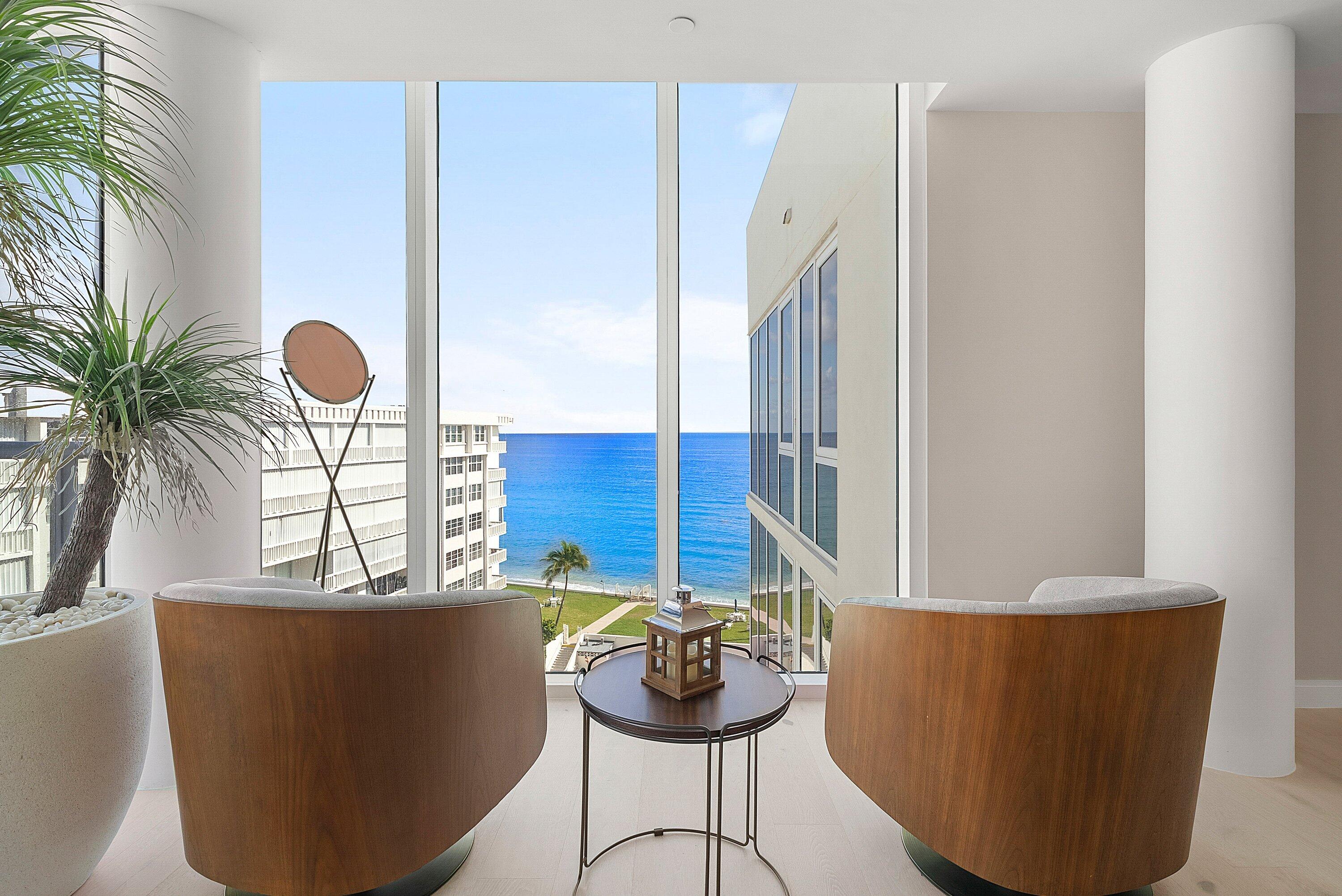 3550 South Ocean Boulevard, Unit 7C South Palm Beach, FL 33480 - Photo 8 of 66 a view of table and chair with potted plant