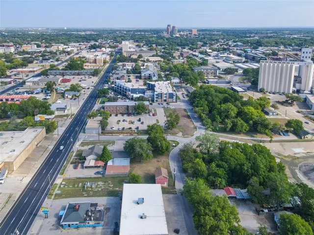 an aerial view of multiple house