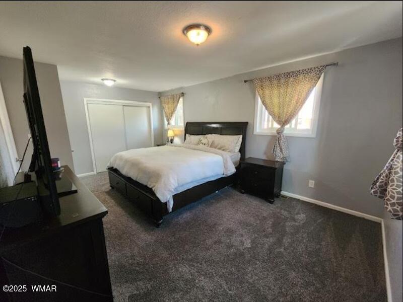121 Harmony Lane Springerville, AZ 85938 - Photo 6 of 28 a spacious bedroom with a bed and a flat tv screen on the dresser