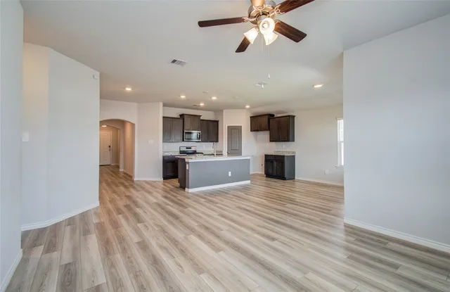 a view of kitchen and microwave