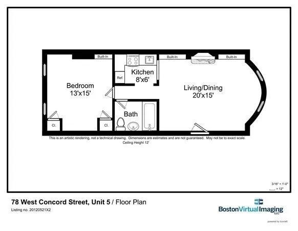 $3,900 | 78 West Concord Street, Unit 5, Boston, MA 02118