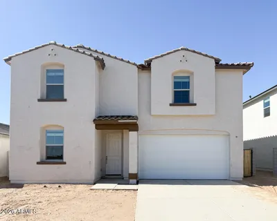 a front view of a house