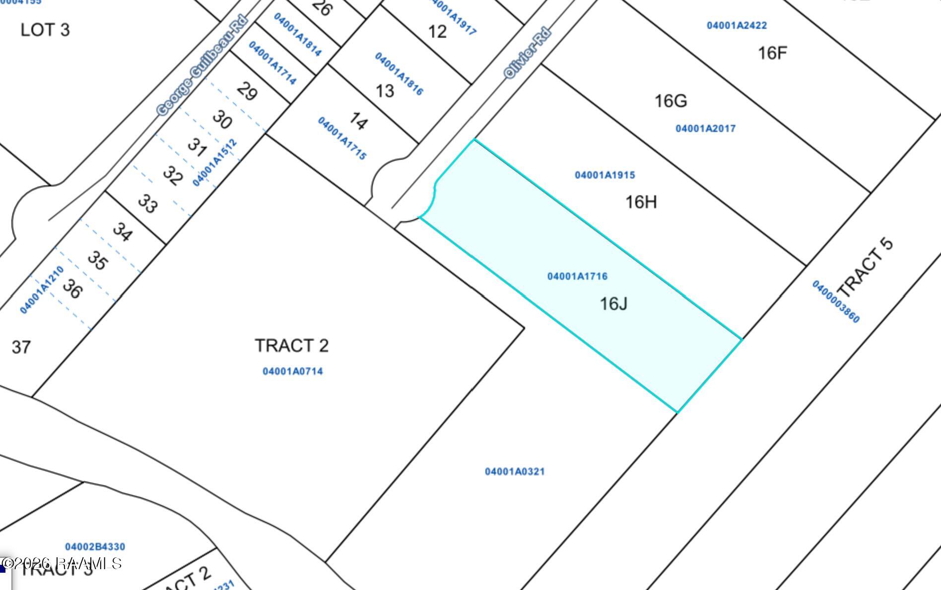 Lot 16 Olivier Road Arnaudville, LA 70512 - Photo 6 of 7 Tax assessor map J