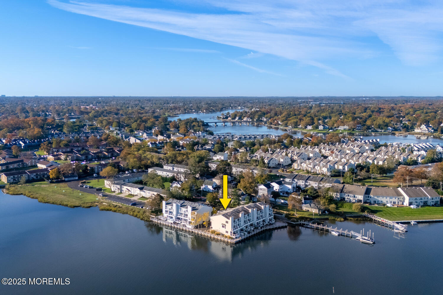 165 Riddle Avenue, Unit 7 Long Branch, NJ 07740 - Photo 62 of 87 an aerial view of a city with lots of residential buildings ocean and mountain view in back