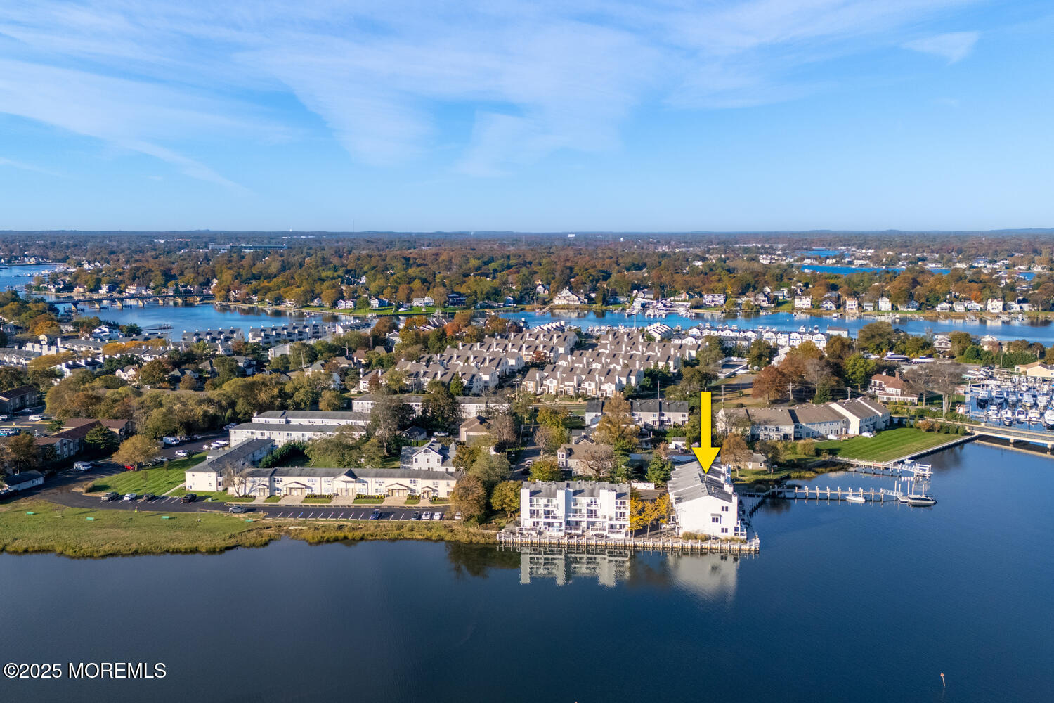 165 Riddle Avenue, Unit 7 Long Branch, NJ 07740 - Photo 64 of 87 an aerial view of a city with lots of residential buildings ocean and mountain view in back