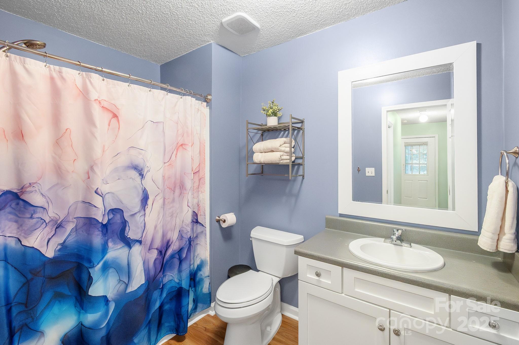 443 State Rd S-28-101 Elgin, SC 29045 - Photo 28 of 45 a bathroom with a granite countertop sink and a mirror