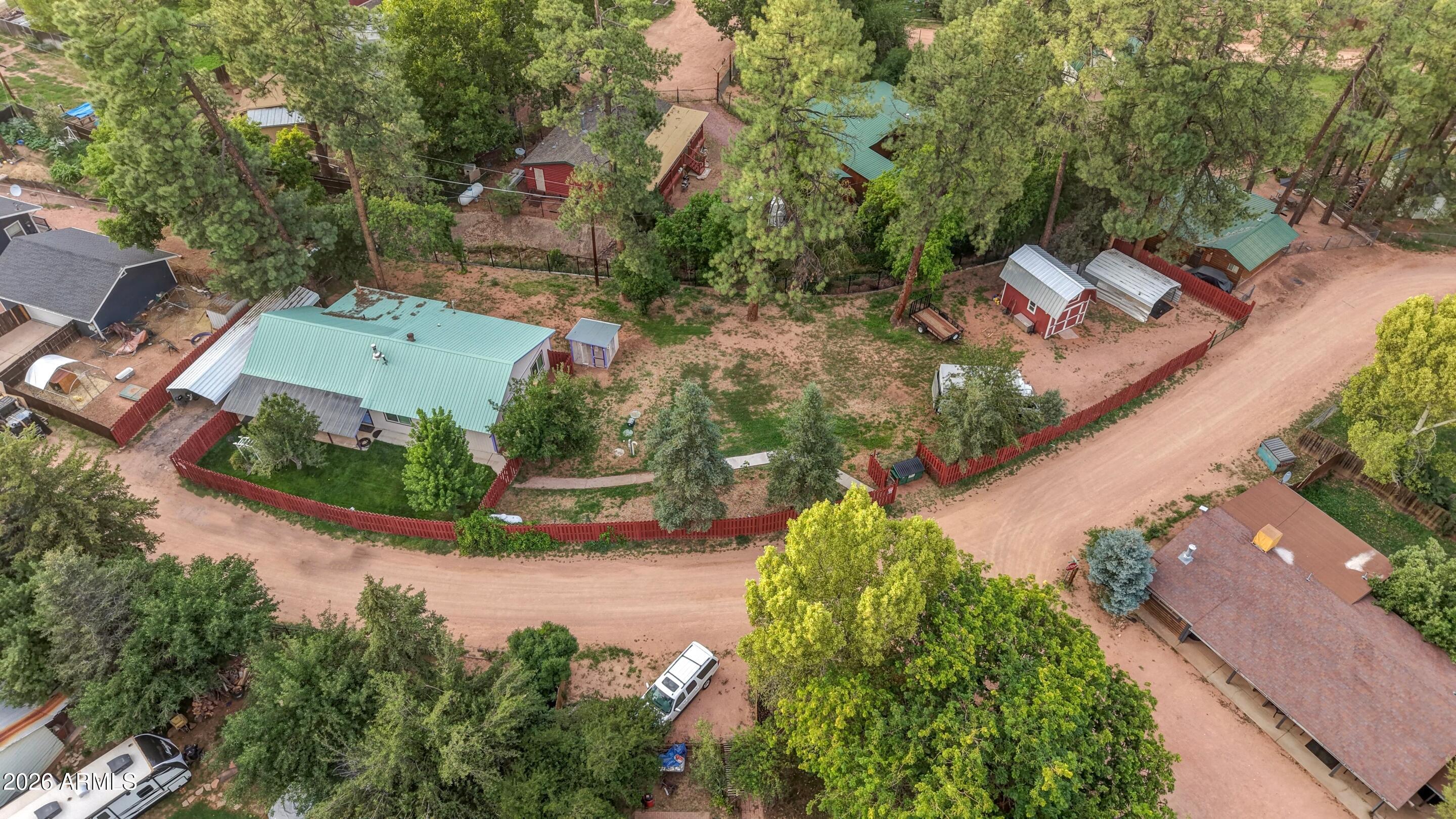 214 Thompson Road Payson, AZ 85541 - Photo 44 of 46 Aerial View Front