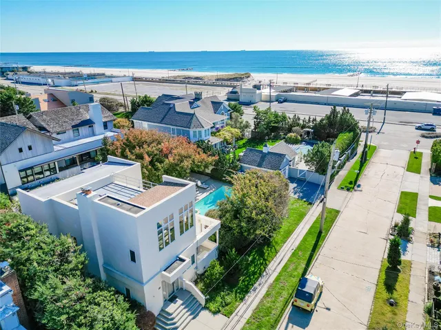 an aerial view of a balcony with outdoor space