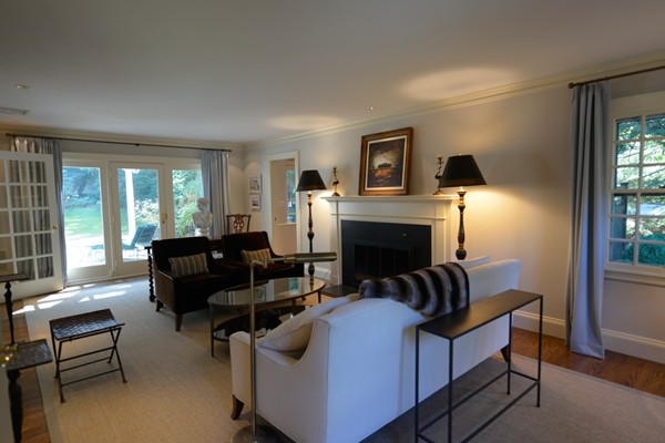 14 Old Town Road Wellesley, MA 02481 - Photo 3 of 17 a living room with furniture and a fireplace