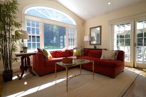 14 Old Town Road Wellesley, MA 02481 - Photo 8 of 17 a living room with furniture and a floor to ceiling window