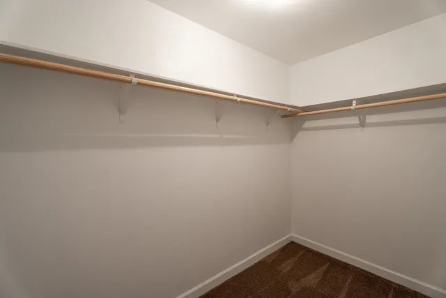 a view of small space with racks on the wall