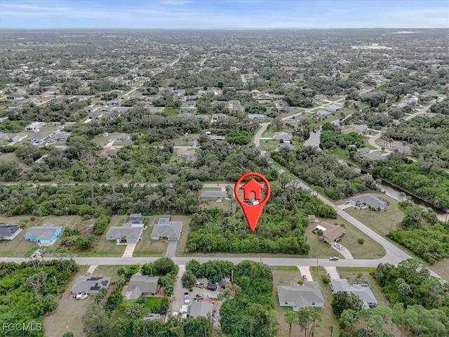 an aerial view of a city