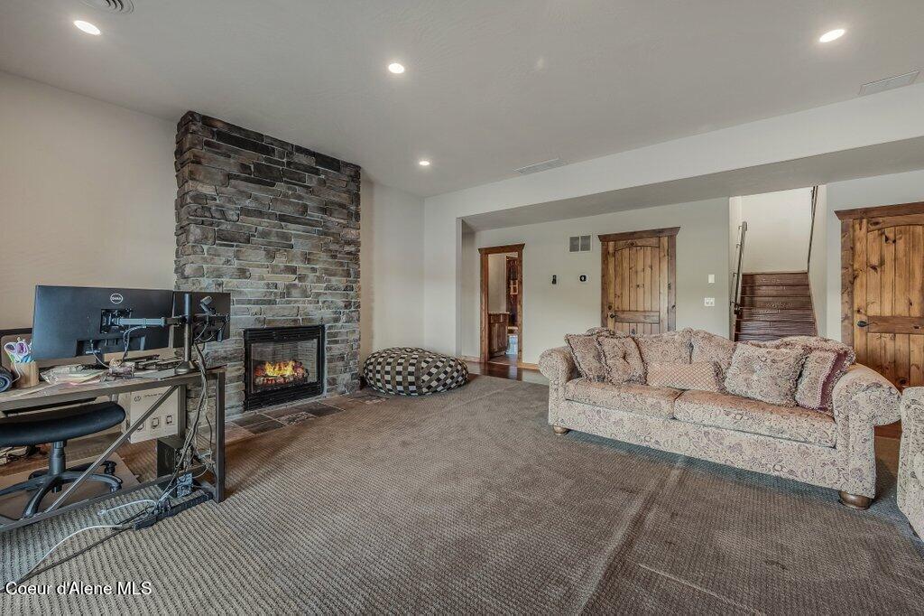 5071 South Fishhawk Court Harrison, ID 83833 - Photo 39 of 100 Large Stone Fireplace