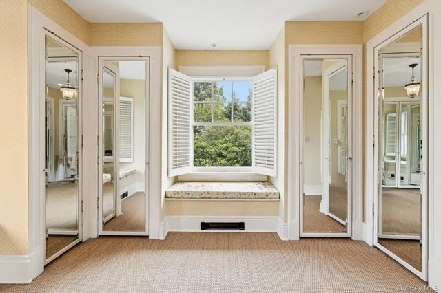 a view of front door with furniture