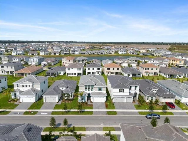 an aerial view of a city