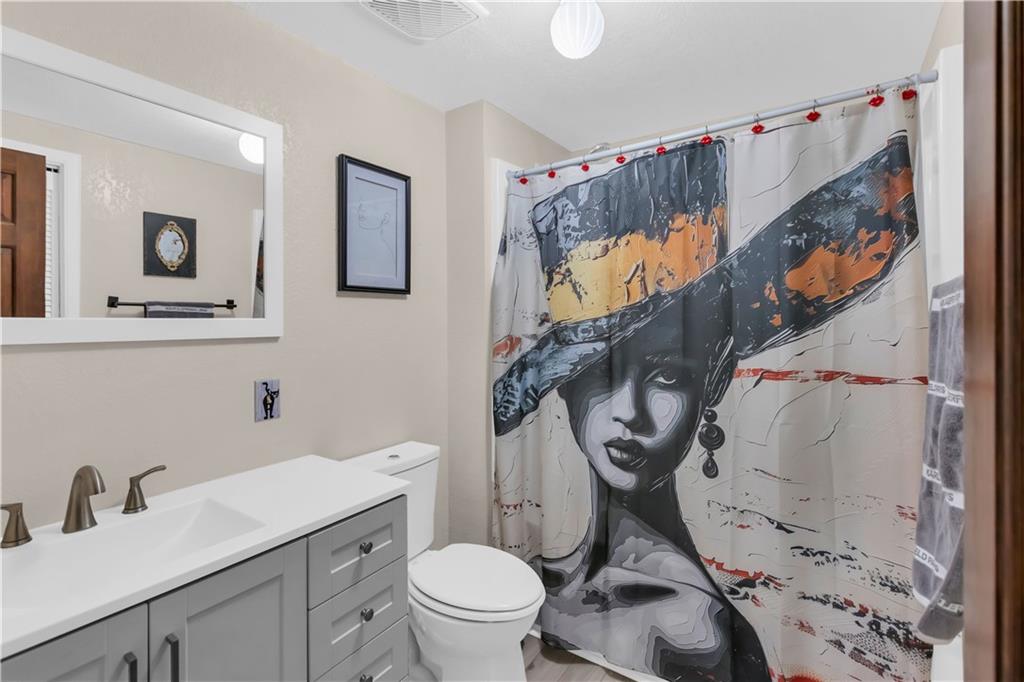 112 Old Stagecoach Road Clarkesville, GA 30523 - Photo 26 of 39 a bathroom with a toilet sink and mirror