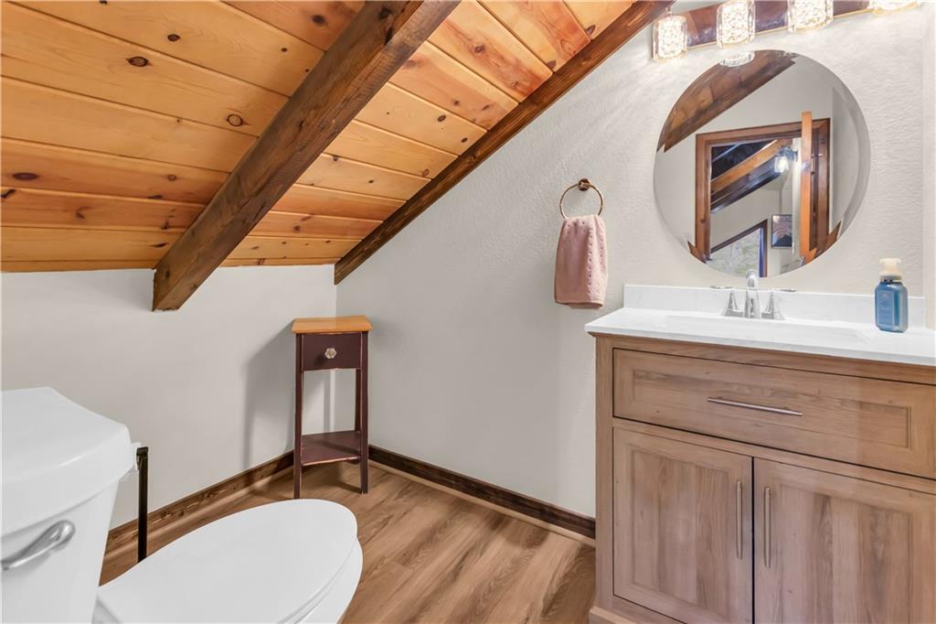 112 Old Stagecoach Road Clarkesville, GA 30523 - Photo 33 of 39 a bathroom with a sink vanity mirror and toilet