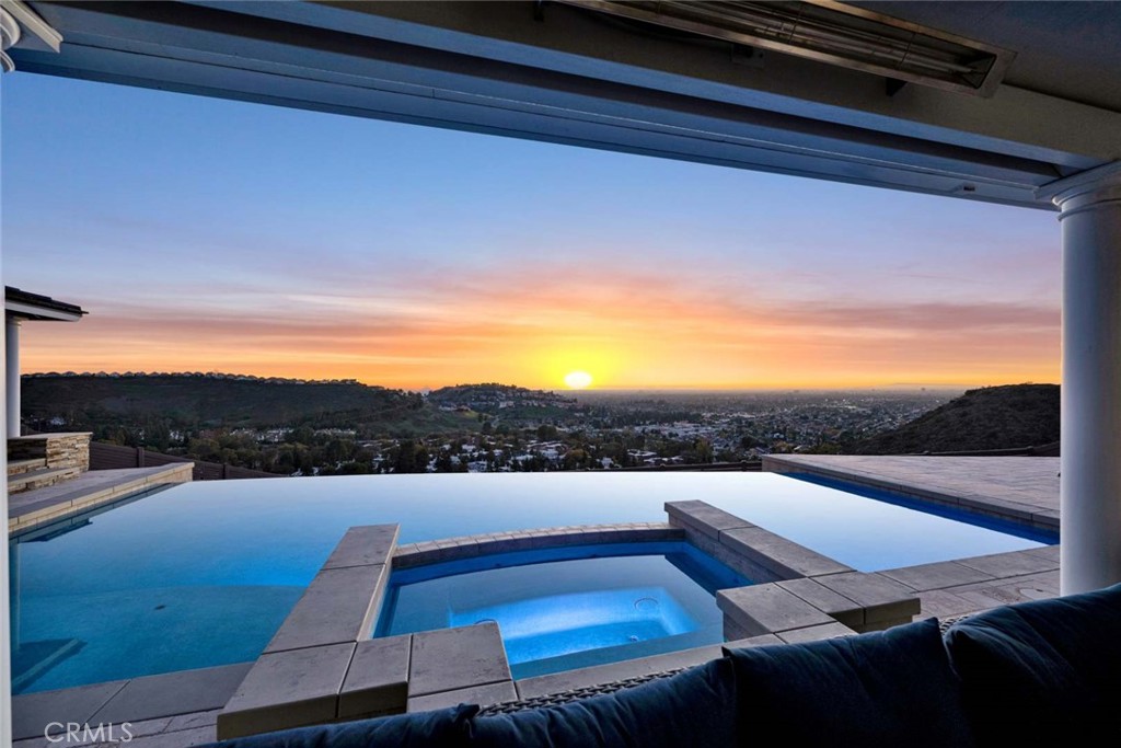 a view of couches and city view