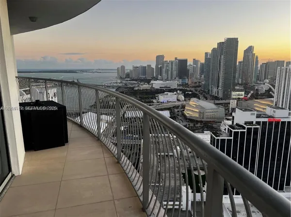 a view of city from balcony