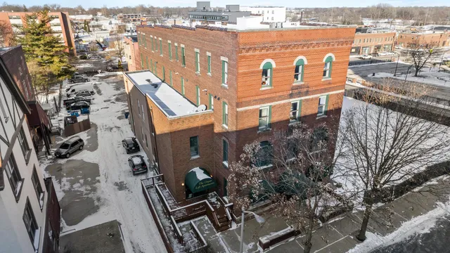 an aerial view of a city