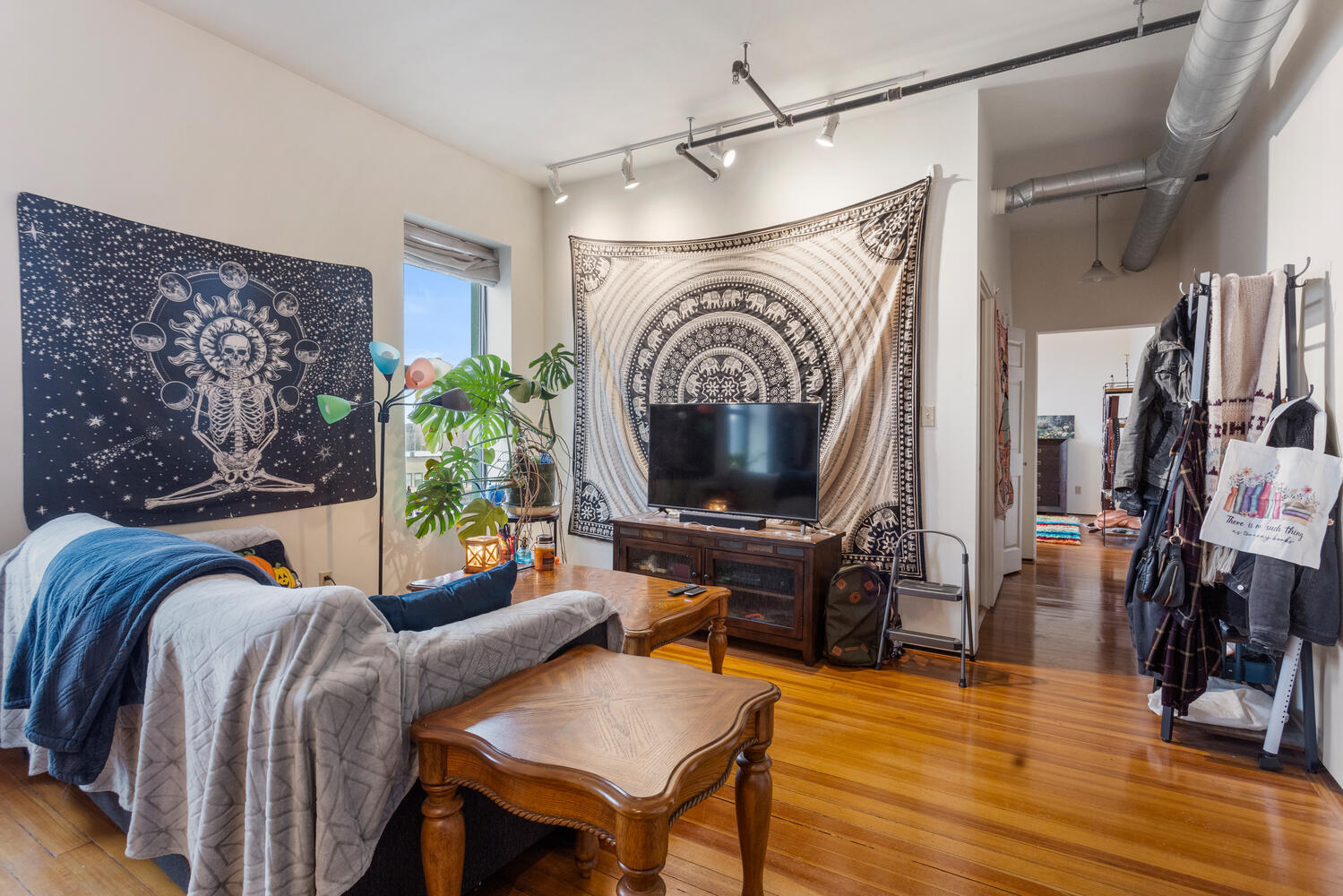 112 West Hill Street Champaign, IL 61820 - Photo 57 of 72 a living room with furniture and a flat screen tv