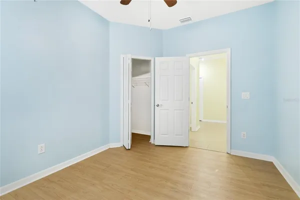 an empty room with a natural light