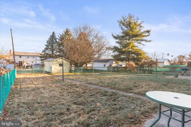 a view of backyard of house