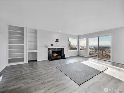 a view of a room with window